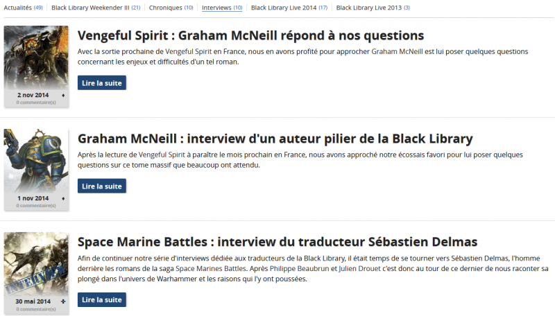 Interview auteurs Black Library